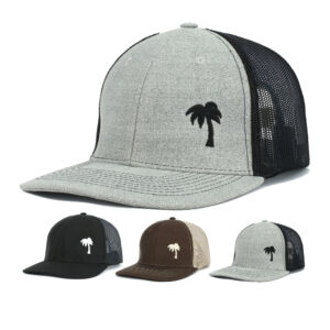 Wholesale Embroidered Coconut Tree Baseball Cap Wide Brim Hip Hop Hat for Men Women Resale