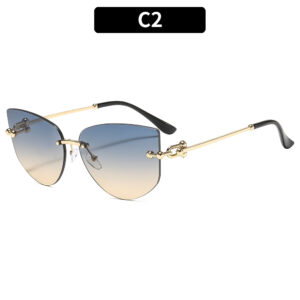 C2-gold frame blue tea tablets