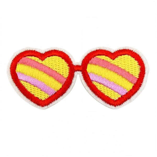 oly-839500b0ea1658517426e5031414819f Wholesale 8-Pack Embroidered Iron-On Patches Heart Sunglasses Rainbow Design for DIY Fashion Accessories