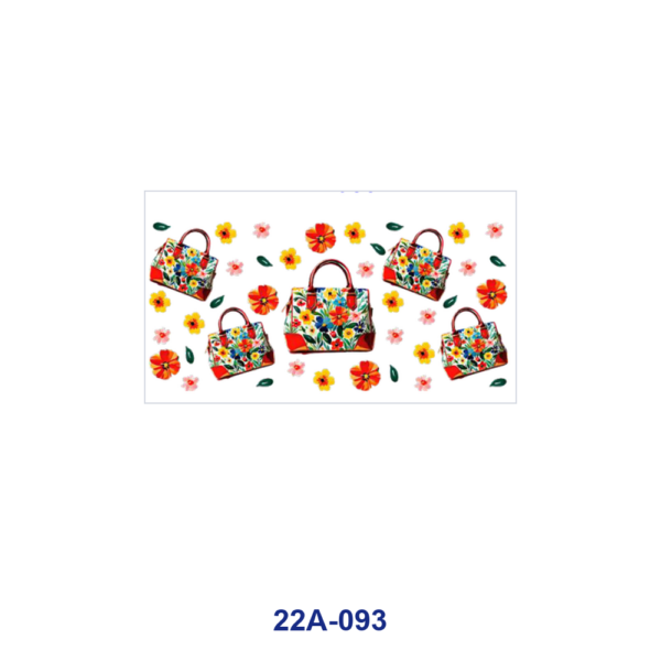oly-83a1ca0d0009fbd4dc53dcca94639d8f Wholesale 5pcs Watercolor Floral Print Handbag Vibrant Wildflower Leaf Mixed Fashion Graphic 16oz Cup UV DTF Wraps