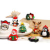 Wholesale Silicone Christmas Croc Shoe Charms Festive Elk Design Electroplated Finish DIY Jewelry Accessory for Gift or Boutique Resale