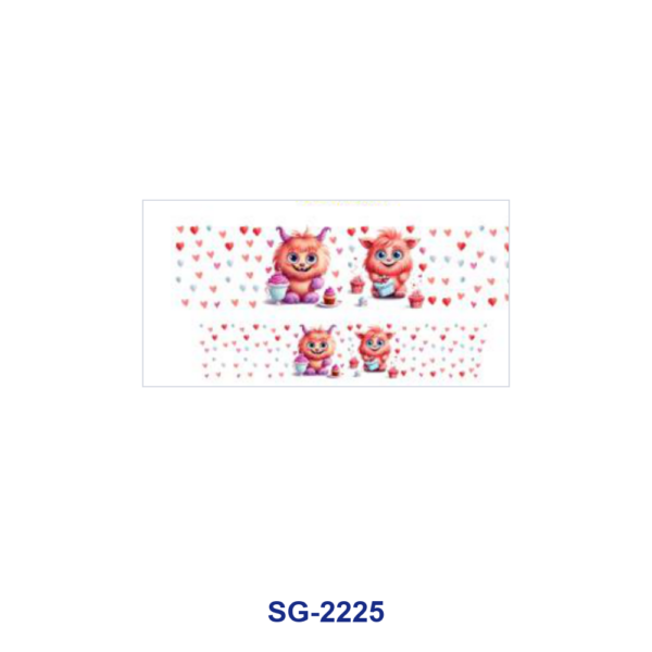 oly-83a55abdee07dcfb94d2519d41155244 Wholesale 8pcs Mixed Cute Cartoon Monster Heart Print 3oz Cup Stickers Wrap