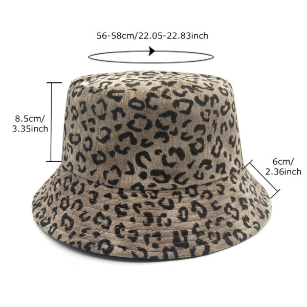 oly-83ae42e5cabc63c675065608b93b847f Wholesale Corduroy Leopard Print Reversible Bucket Hat for Women Trendy Casual Sun Hat
