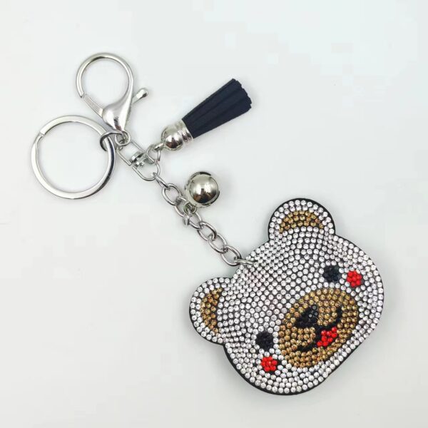 Wholesale Cute Bear Crystal Keychain Wedding Gift Bag Charm Decorative Accessory