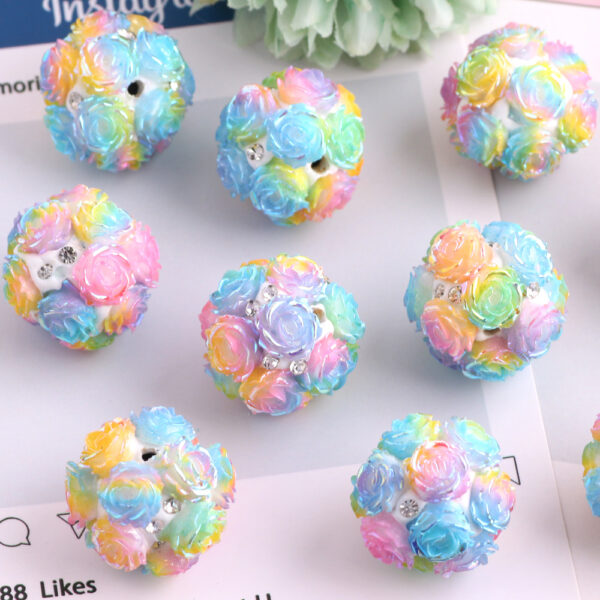 Wholesale Acrylic Gradient Loose Beads for DIY Jewelry Phone Chain Accessories