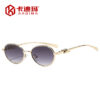 Wholesale Retro Oval Metal Sunglasses Stylish Fashion Accessory for Women