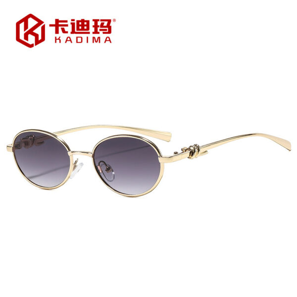 Wholesale Retro Oval Metal Sunglasses Stylish Fashion Accessory for Women