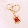 Wholesale Cute Red Bear Metal Keychain Pendant Bag Charm for Fashion Accessory