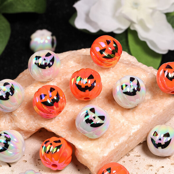 oly-840ba4b1dc1b0ab85412f312239470d1 Wholesale Halloween Devil Pumpkin UV Plated Acrylic Beads for DIY Keychain and Phone Chain Accessories