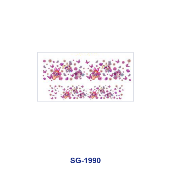 Wholesale 8pcs Butterfly Floral & Letter Graphic Pattern 3oz Cup Stickers Wrap OLY Exclusive