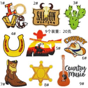 Western Denim Sticker Combination 9 Pack