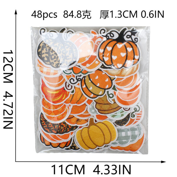 oly-84357f9abca7688fd242d81b9964bb10 Wholesale Pumpkin Leopard Embroidered Iron-On Patch Fashion Accessory for DIY Clothing Bag Decor Boutique Gift