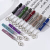 Wholesale Chic Light Purple Metal Rhinestone Perfume Atomizer Keychain for Women Gift Boutique Resale