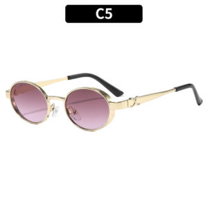 C5-Gold Frame Double Purple Lens