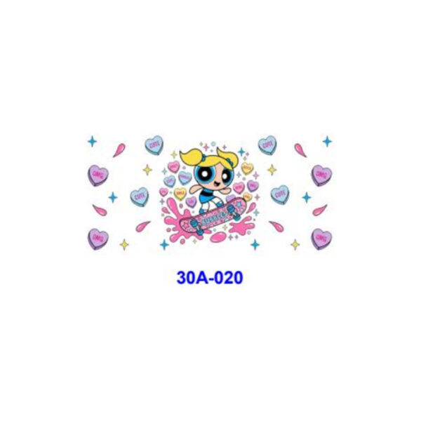Wholesale 5pcs Pastel Cute Skate Ribbon Character 16oz Cup UV DTF Wraps OLY Exclusive