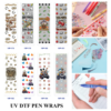 oly-84808ec0e7c91e0eb8559bedb1a35c72 Wholesale 2/8/16pcs UV DTF Stickers Pastel Silhouette Floral Star Buggy Cute Cartoon Character Collection Pen and Bookmark Stickers OLY Exclusive