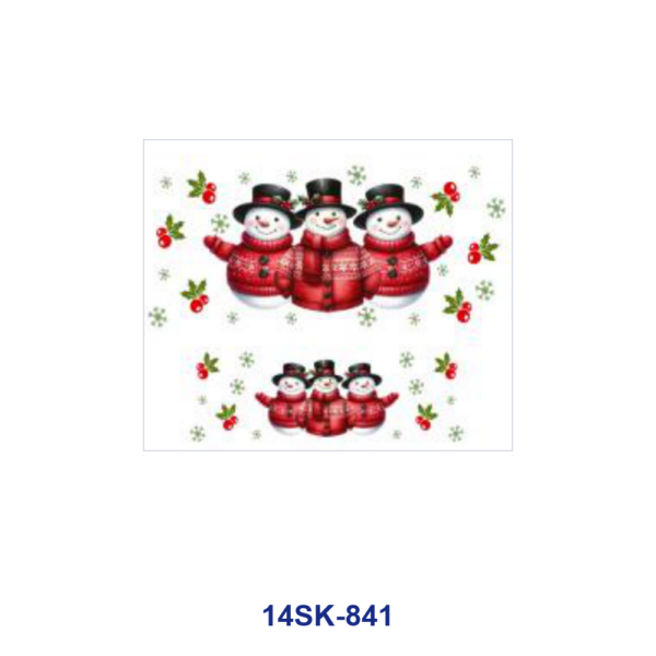 oly-8493360c2ccd278981414857d65dff17 Wholesale 2/4/8pcs Christmas Snowman Winter Print Mini Cup Keychain Sticker