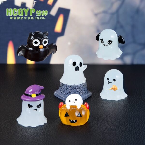 oly-849cb58f50b73368bdac78817ab689e8 Wholesale Resin Halloween Decoration Luminous Owl and Ghost Figurine Home Decor Gift