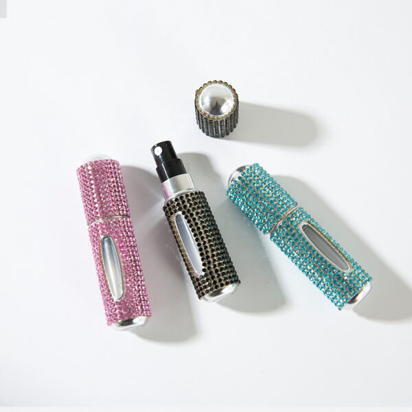 oly-849eddb70d939e7bf46b40c3769111c8 Wholesale Rhinestone Small Window Perfume Bottle Keychain, Stylish Decorative Gift Accessory
