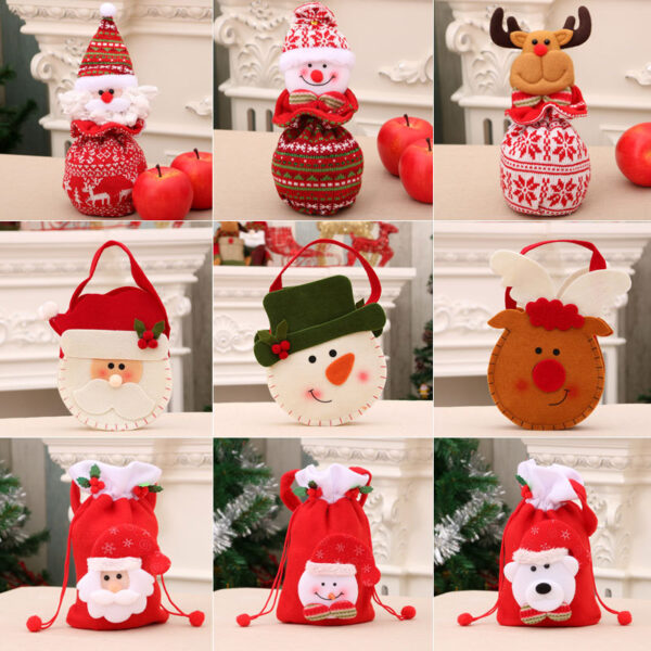 Wholesale Cloth Christmas Drawstring Gift Bag for Party Favors and Resale