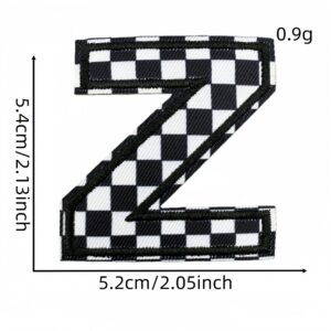 Checkerboard letter patch Z