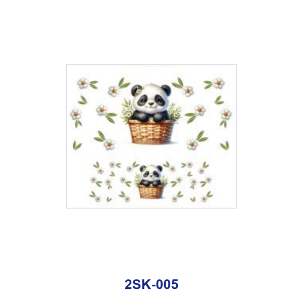 Wholesale 8pcs Wraps Cute Panda Waterproof Vinyl Decals Mini Cup Keychain Sticker