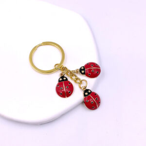 Wholesale Korean Style Ladybug Alloy Key Ring Fashion Accessory for Bags