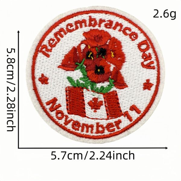 oly-84e27eb7aa70687e7218bf76195b3669 Wholesale Red Soldier Maple Leaf Embroidery Patch DIY Clothing Accessory Resale Gift