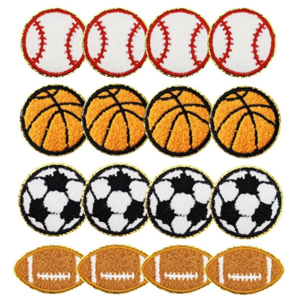 oly-84e559f9321a112703017840f3251636 Wholesale Chenille Embroidered Sports Patch for Football Basketball Baseball Rugby - Stylish Coat Bag DIY Accessory
