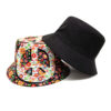 Wholesale Double Sided Geometric Retro Peace Car Print Bucket Hat for Outdoor Everyday Sun Protection