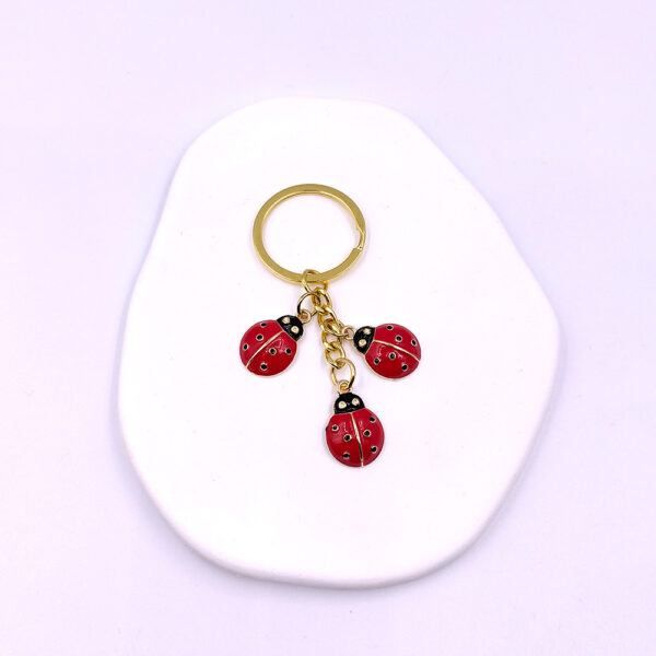 oly-85001f2abf73b2e4749a1c779100a986 Wholesale Korean Style Ladybug Alloy Key Ring Fashion Accessory for Bags