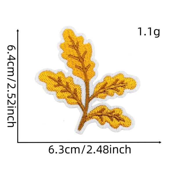 Wholesale Polyester Thread Embroidered Patch Autumn Harvest Maple Leaf DIY Bag Accessory