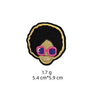 6# Black girl Hot Melt Adhesive cloth stickers