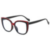 Wholesale Retro Cat Eye Fashion Glasses Anti Blue Light Black Red Frame Trendy Women's Eyewear