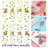 Wholesale 2/8/16pcs UV DTF Stickers Summer Cute Cartoon Lemon Fruit Patterns Pen and Bookmark Stickers