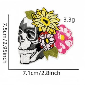 Black skull cloth patch 14#