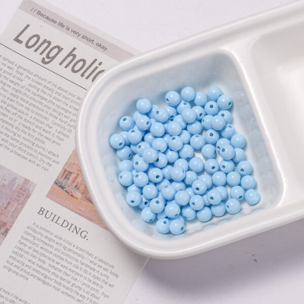 oly-853213afbd82f56b027469cd2dd0ae08 Wholesale Acrylic Beads 6mm Round Electroplated Mixed Color for DIY Jewelry Making Bag Charm Craft Supply