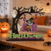 Wholesale Wooden Ghost Skull Swing Decoration Halloween Party Table Decor