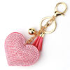 Wholesale Korean Velvet Rhinestone Heart Tassel Keychain Bag Charm Wedding Gift