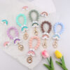 oly-856f603578c919539cd094ba9c242505 Wholesale Silicone Rainbow Beaded Keychain Fashion Accessory for Keys Bag and Gift