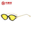 Wholesale Retro Small Frame Sunglasses Black Gray Lens for Outdoor Sun Protection Fashion Accessory