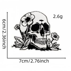 Black skull cloth patch 20#
