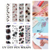 oly-85851a4f8e88b7c91a7de8aad308b8a2 Wholesale 2/8/16pcs Dark Moody Watercolor Floral Series UV DTF Pen and Bookmark Stickers