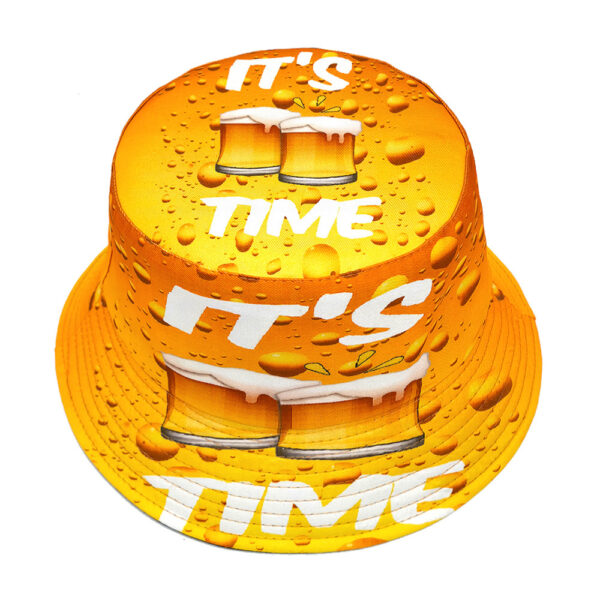 Wholesale Beer Print Bucket Hat Sun Protection Casual Hat for Party Resale