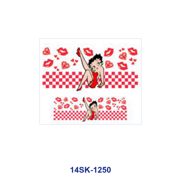 Wholesale 2/4/8pcs Vintage Retro Cartoon Girl Character Print Mini Cup Keychain Sticker OLY Exclusive