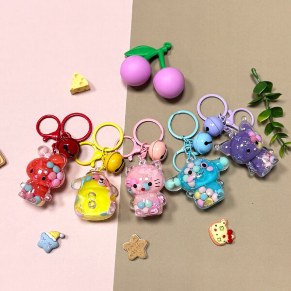 Wholesale Acrylic Keychain Bag Charm Cute Sand Bottle for Casual Gift OLY Exclusive