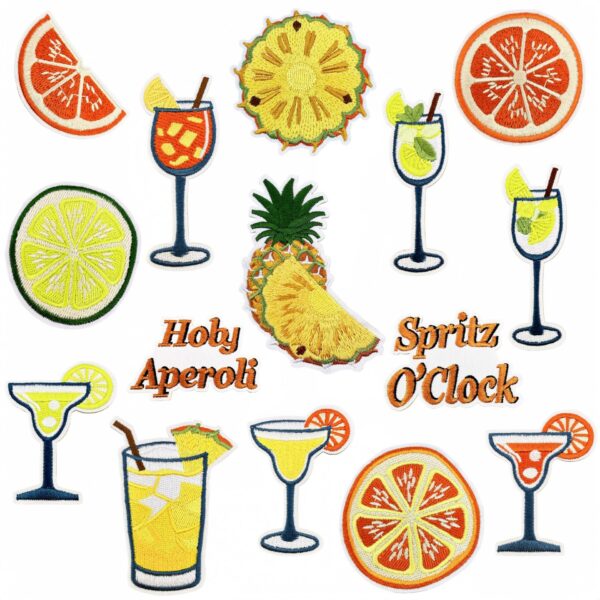 Wholesale Fruit Lemon Juice Embroidered Patch DIY Clothing Decorative Sticker Trendy Gift
