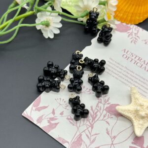 black / Bear pendant (single)