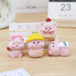 XY013 a set of 4 large beanie pigs / Authentic copyright