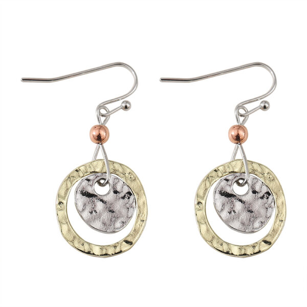 Wholesale Electroplated Zinc Alloy Geometric Ring Earrings Fashion Accessory for Gift Boutique Resale
